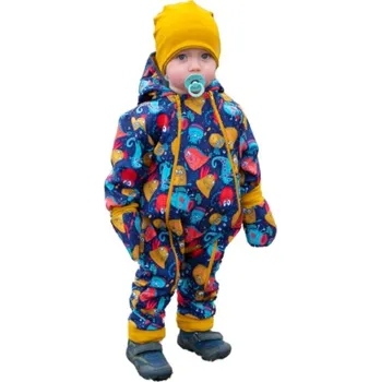 Kojenecká kombinéza ESITO Kombinéza s fleecem Bubulíni okrová