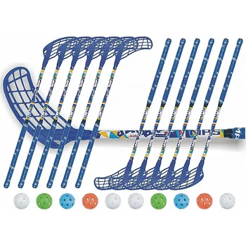 Florbal Florbalový set MPS Jungle Navy (12 hokejek) vel. 75cm (=85cm) 10 x levá / 2 x pravá