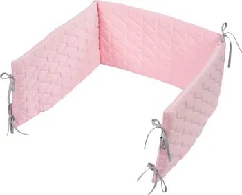 Příslušenství pro dětskou postel a kolébku Klups Velvet mantinel do postýlky 180 x 30 cm růžový