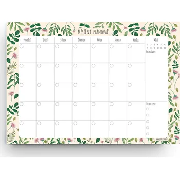 Kalendář ePiPí Měsíční plánovač A4 - Sedmikrásky