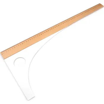 Krejčovské dřevěné pravítko 80 cm přírodní