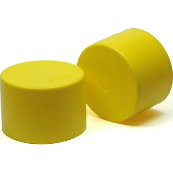 Krytka žebrovaná D=26,2mm žlutá LDPE