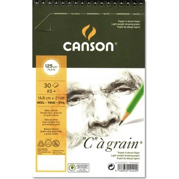 Skicák Canson Cagrain kroužkový blok A5, 125g 30 listů