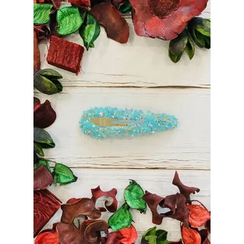 Sponky do vlasů s kamínky Barva: tyrkysová