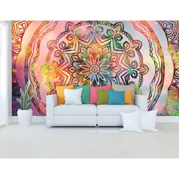 Tapeta Malvis ® Tapeta Mandala optimistická Vel. (šířka x výška): 216 x 140 cm