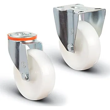 Pojezdové kolečko Průmyslové kolečko otočné, s dírou, bez brzdy, ø80, PA disk, kluzné ložisko, PA