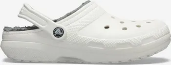 Dámské pantofle Crocs Classic Lined Clog bílé/šedé 41-42