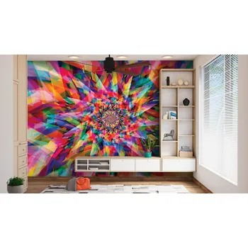 Tapeta Malvis ® Tapeta Abstrakt barevná hvězda Vel. (šířka x výška): 432 x 290 cm