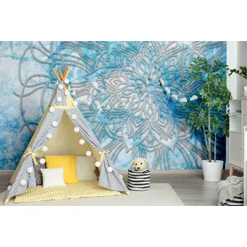 Tapeta Malvis ® Tapeta Mandala nebeská Vel. (šířka x výška): 504 x 310 cm