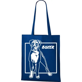 Plátěná taška Boxer, Barva Modrá, Velikost 40×45 cm, Canvas Nákupní taška Bezvatriko.cz 1055
