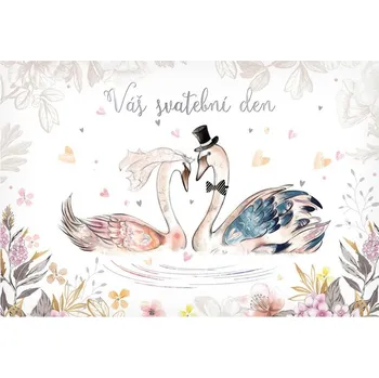 Blahopřání 3D Labutě W