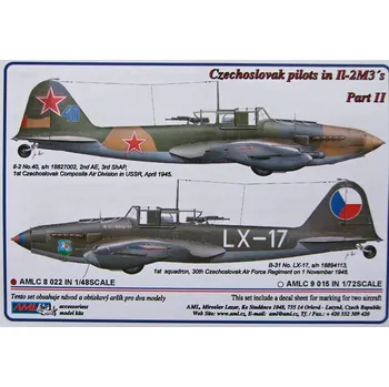 Plastikový model AML 1/48 Decals IL-2M3 Czechoslovak pilots Part 2
