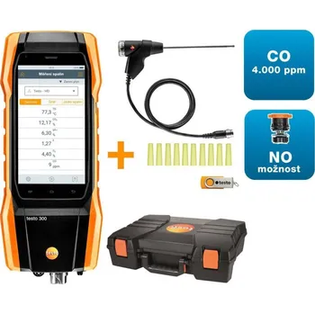 Revizní přístroj Testo 300 Longlife sada 1 - Analyzátor spalin (O2, CO až do 4,000 ppm, NO – možnost doplnění)