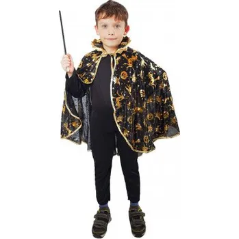 Karnevalový kostým Kostým karnevalový dětský plášť černý čarodějnice/ Halloween
