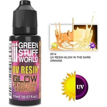 Plastikový model Green Stuff World: UV Resin - Glow in the Dark: Orange 17ml