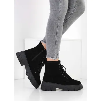 Dámská zimní obuv DoAndBe Kotníkové boty na hrubé podrážce HL-2027-1B Velikost: 36