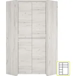 Rohová skříň typ 21, bílá craft, ANGEL