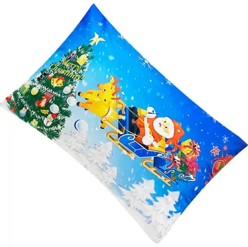 Povlečení Numberoplus Vánoční povlak na polštář, 40x60 - Santa Claus na saních