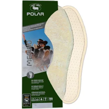 Vložka do bot Ovčí Věci Zimní stélka Polar Lux s ovčí vlnou merino přírodní, Velikost 26 cm