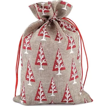 Uni Dárkový pytlík stromeček 20x30 cm imitace juty
