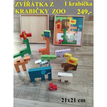 Dřevěná hračka ZVÍŘÁTKA Z KRABIČKY ZOO