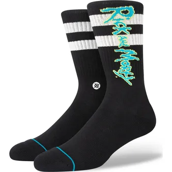 Pánská móda stance Ponožky rick and morty crew socks black