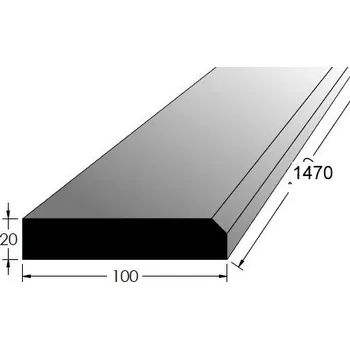 Dveřní práh s fazetou - BK 1450x100