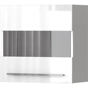 Koupelnový nábytek Skříňka závěsná prosklená bílý lesk lesklá PIANO VK60-1KS