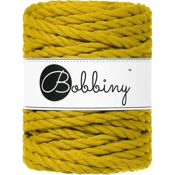 Příze Bobbiny bavlněná šňůra na macramé 3ply 9MM spicy yellow