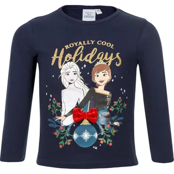 Dívčí tričko Frozen - licence Dívčí tričko - Frozen HU1276, tmavě modrá Barva: Modrá tmavě, Velikost: 110