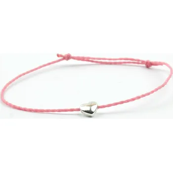 Náramek Moni dámský náramek světle růžový srdíčko hematit stříbrný