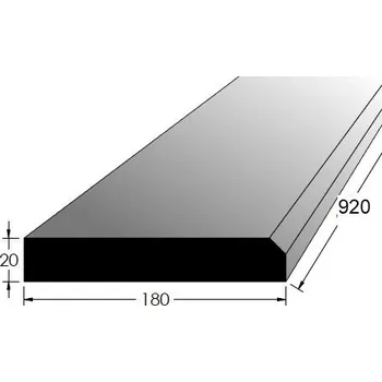 Dveřní práh s fazetou - BK 900x180