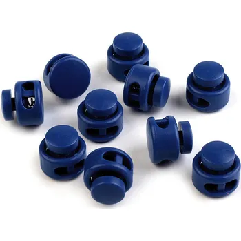 Brzdičky s dvěmi dírkami 13x15 mm kulaté, barva 3 modrá berlínská