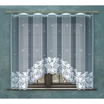 Záclona Dekorační žakárová záclona s řasící páskou DONKA 140 bílá 300x140 cm MyBestHome