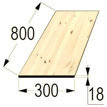 Příslušenství pro zahradní stavbu Spárovka BO 18x300 x 800 průběžná A/B