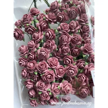 Svatební dekorace Sapaimport Růžičky mini - starorůžová Množství: balení 100 ks