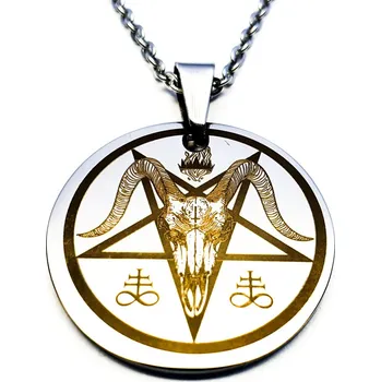 Vojenské psí známky HeLLTag - náhrdelník - Goat Leviathan - CT Silver