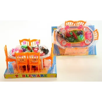 Doplněk pro panenku Stoleček s jídlem