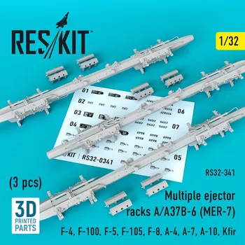 Plastikový model Reskit 1/32 Multiple ej.racks A/A37B-6 (MER-7) (3 pcs.)