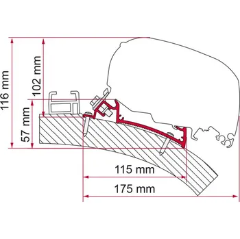 Stínicí technika Adaptér F80/65 pro Carthago Chic 450 cm