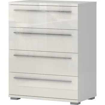 Komoda Komoda se zásuvkami béžový lesk PIANO F4