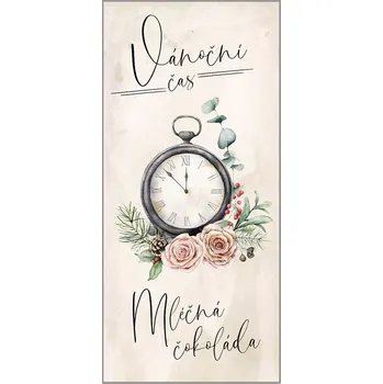 Čokoláda Ručně vyráběná mléčná čokoláda 10 g - Vánoční čas