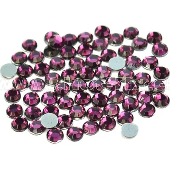 výprodej - velikost SS 6 hot-fix skleněné polobroušené kameny 2CUT, balení 144ks - různé barvy barva: barva 121 Amethyst tmavý, prodejní balení: balení 1grs /144ks *** SKLADEM 6 balení, výprodej: 2. jakost - výprodej starých skladových zásob