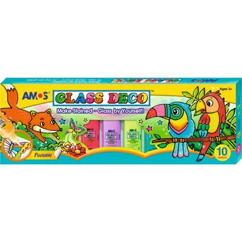Amos Barvy na sklo sada 9 barev 22 ml