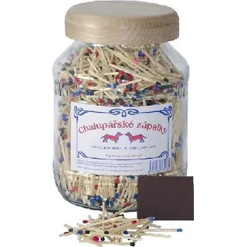 Zápalky chalupářské velké 1600 ks ve sklenici
