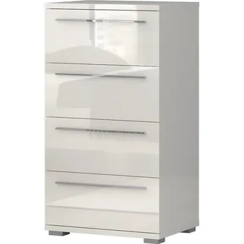 Komoda Komoda se zásuvkami béžový lesk PIANO F4V