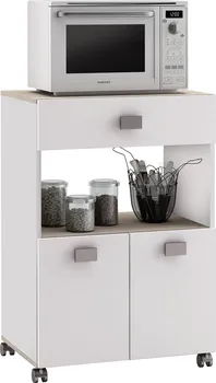 Kuchyňská skříňka Skříňka na mikrovlnnou troubu Romarin akácie bílá