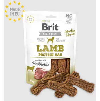 Pamlsek pro psa Brit Meaty Jerky Lamb Protein Bar 400 g