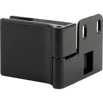 Nábytkové kování Závěs Diza, dveře sklo, bez vrtání, černá, pár (Závěs Diza, dveře sklo, bez vrtání, černá, pár)