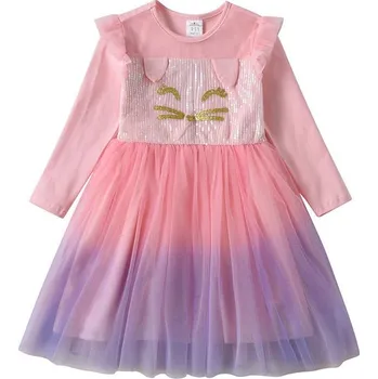 Dívčí šaty Čína Dívčí sváteční šatičky se síťovanou sukní - kočička Velikost: 122/7T